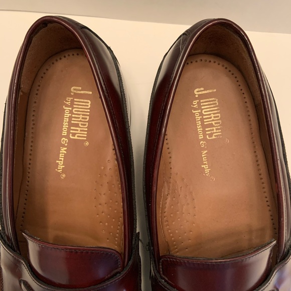 Johnston Murphy burgundy slip on wingtips 11.5M - Picture 10 of 10